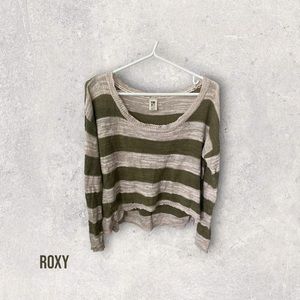 4/$20🌿Roxy striped lightweight crop long sleeve